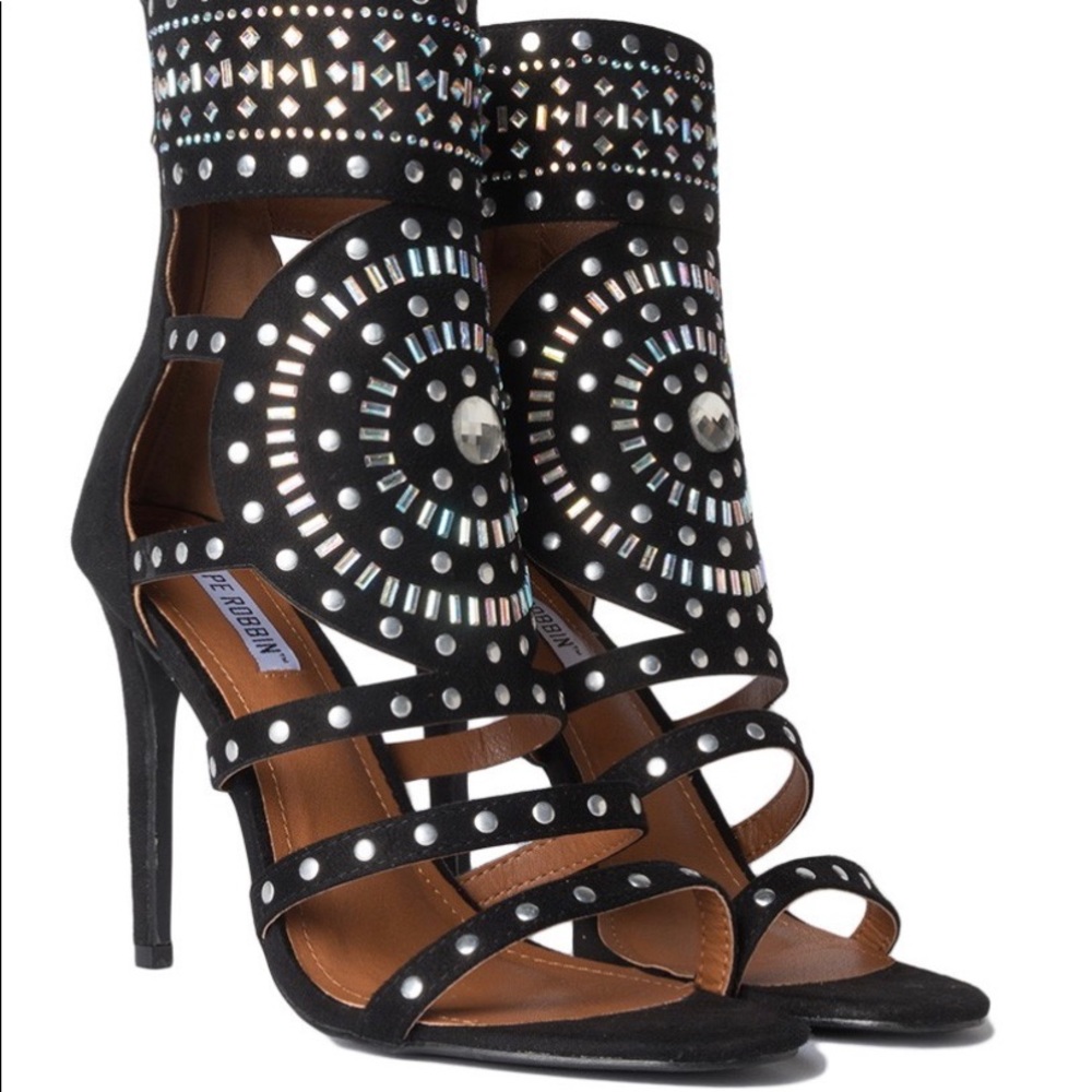 CAPE ROBBIN DIAMOND STUDDED HEELS